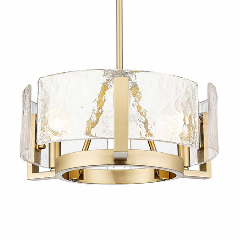 Aenon Three Light Chandelier in Brushed Champagne Brass (62|31643BCBHWG)