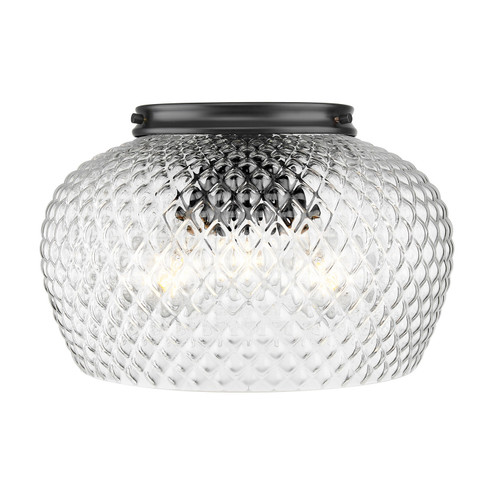 Adeline Three Light Flush Mount in Matte Black (62|10883FMBLKCLR)