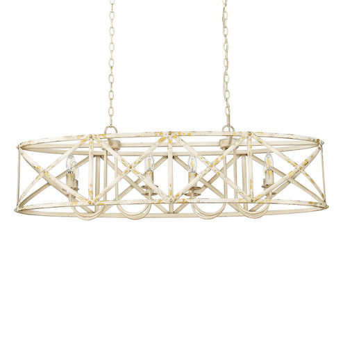 Alcott Eight Light Linear Pendant in Antique Ivory (62|0890LPAI)