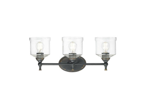 Keating Three Light Vanity in Antique Black Iron (62|0806BA3ABIHWG) Keating Three Light Vanity in Antique Black Iron (62|0806BA3ABIHWG)