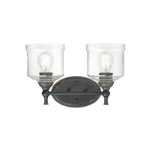 Keating Two Light Vanity in Antique Black Iron (62|0806BA2ABIHWG)