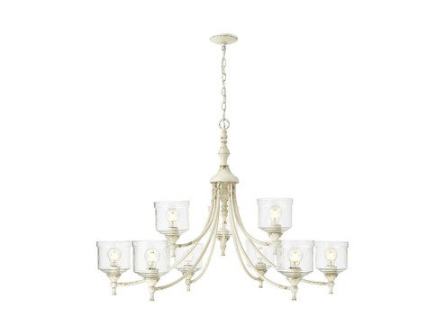 Keating Nine Light Chandelier in Antique Ivory (62|08069AIHWG)