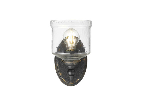 Keating One Light Wall Sconce in Antique Black Iron (62|08061WABIHWG)