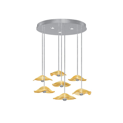 Embark LED Pendant in Silver Leaf/Amber (48|10006642)