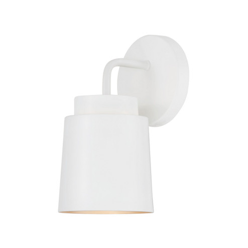 Pratt One Light Wall Sconce in Matte White (65|AA1035WE)