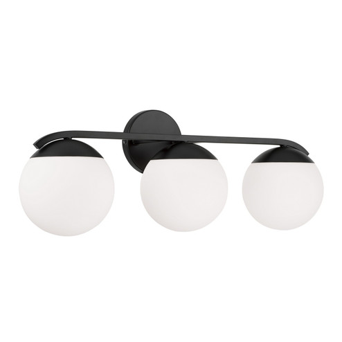 Oliver Three Light Vanity in Matte Black (65|AA1033MB)