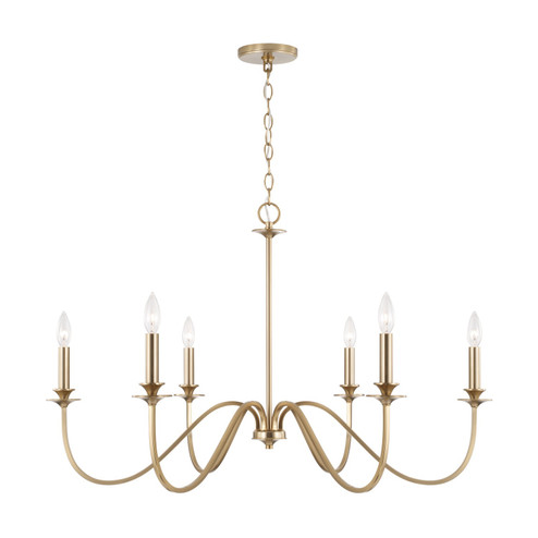 Weston Six Light Chandelier in Matte Brass (65|AA1029MA)