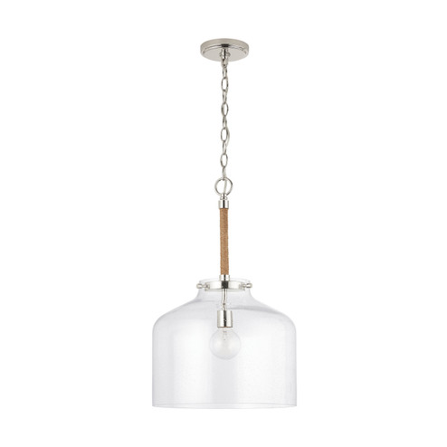 Corde One Light Pendant in Polished Nickel (65|9F373A)