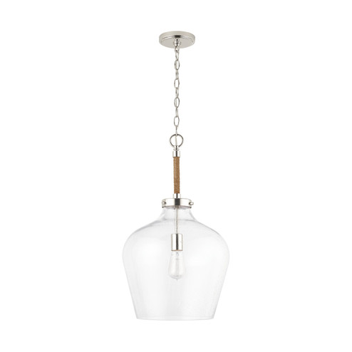Boland One Light Pendant in Polished Nickel (65|9F371A)