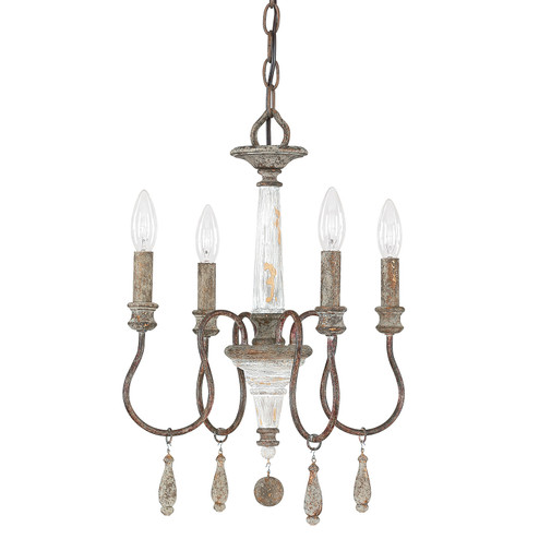 Zoe Four Light Chandelier in French Antique (65|9A193A)