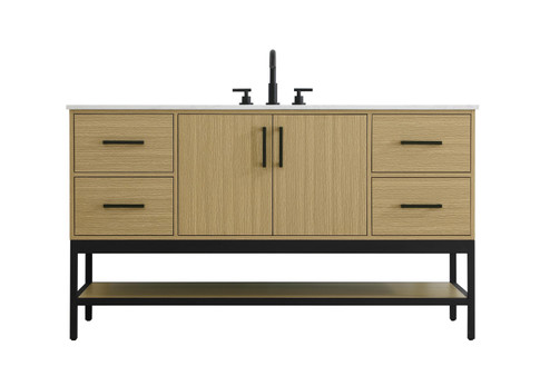 Lennox Bathroom Vanity in Honey Brown (173|VF60760MHB)