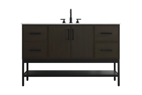 Lennox Bathroom Vanity in Mocha Brown (173|VF60754MMB)