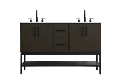 Lennox Bathroom Vanity in Mocha Brown (173|VF60754DMMB)