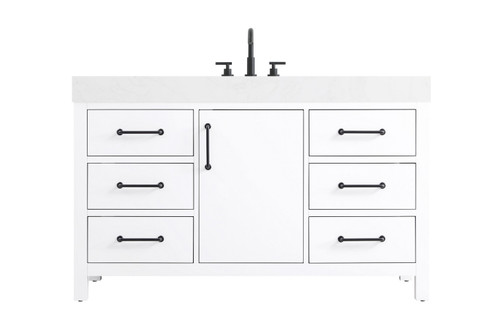 Nathan Bathroom Vanity in White (173|VF60654WH)