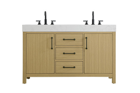 Nathan Bathroom Vanity in Honey Brown (173|VF60654DMHB)