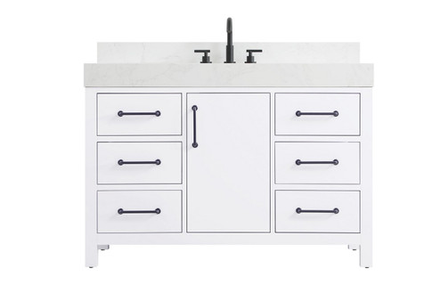 Nathan Bathroom Vanity in White (173|VF60648WHBS)
