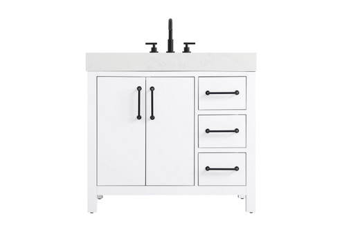 Nathan Bathroom Vanity in White (173|VF60636WH)