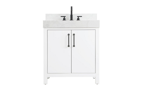 Nathan Bathroom Vanity in White (173|VF60630WHBS)