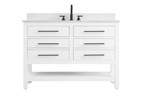 Karson Bathroom Vanity in White (173|VF60548WHBS)