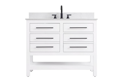 Karson Bathroom Vanity in White (173|VF60542WHBS)