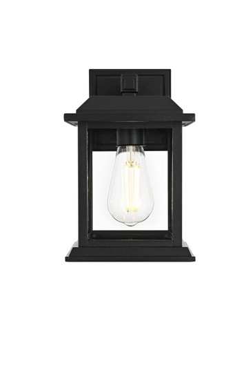 Araceli One Light Outdoor Wall Sconce in Black and Clear (173|OD611W10BK)