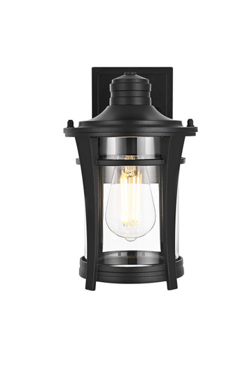 Artemis One Light Outdoor Wall Sconce in Black and Clear (173|OD609W11BK)