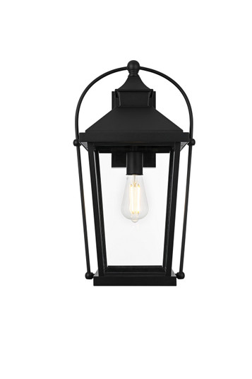Luz One Light Outdoor Wall Sconce in Black and Clear (173|OD605W20BK)