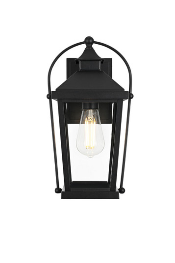 Luz One Light Outdoor Wall Sconce in Black and Clear (173|OD605W14BK)