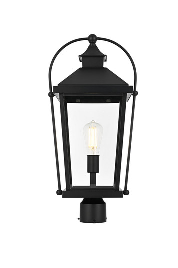 Luz One Light Outdoor Post Mount in Black and Clear (173|OD605P23BK)