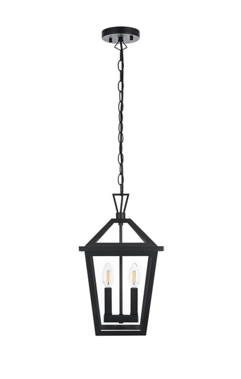 Frankford Two Light Outdoor Pendant in Black (173|OD334H17BK)