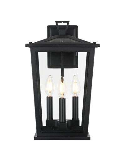 Berks Three Light Outdoor Wall Sconce in Black (173|OD333W16BK)