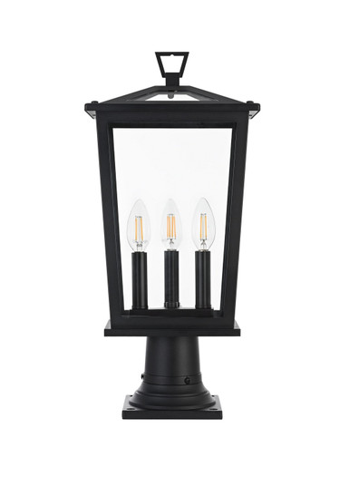 Berks Three Light Outdoor Post Mount in Black (173|OD333P21BK)