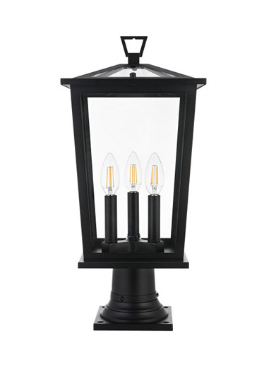 Cayman Three Light Outdoor Post Mount in Black (173|OD332P21BK)