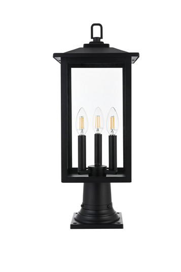 Carlisle Three Light Outdoor Post Mount in Black (173|OD325P22BK)