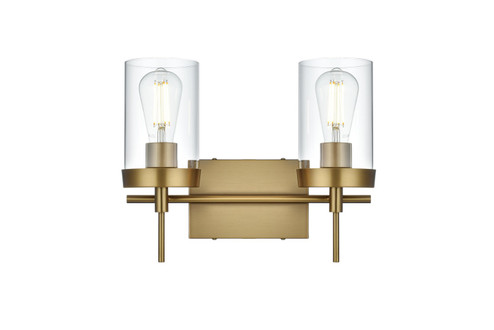 Taryin Two Light Wall Sconce in Satin Gold and Clear (173|LD7319W14SG)