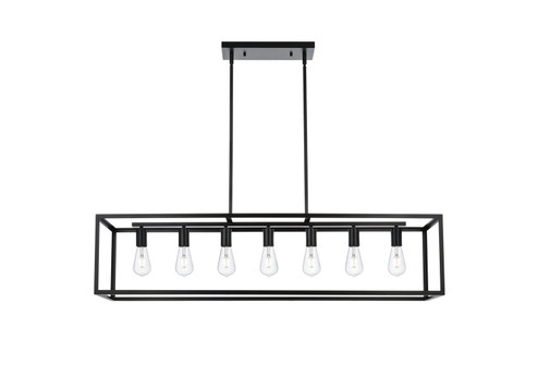 Judah Seven Light Pendant in Black (173|LD723D47BK)