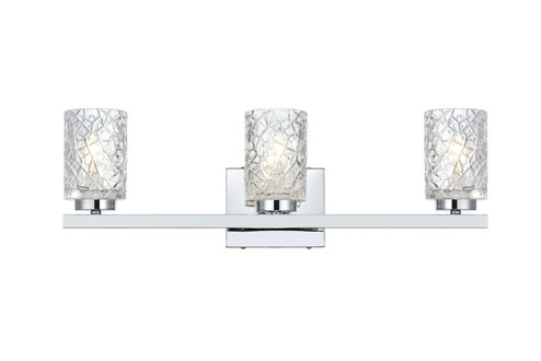 Cassie Three Light Wall Sconce in Chrome and Clear (173|LD7027W24C)