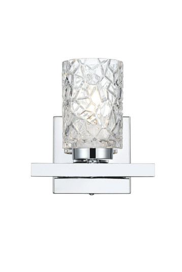 Cassie One Light Wall Sconce in Chrome and Clear (173|LD7025W7C)