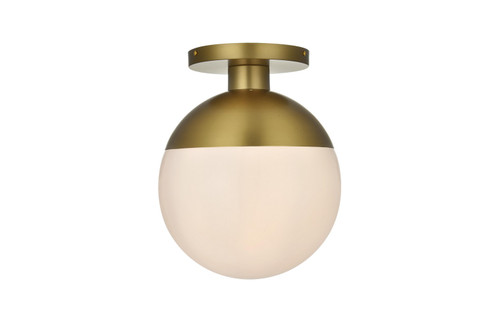 Eclipse One Light Flush Mount in Satin Gold and Frosted white (173|LD6056SG)