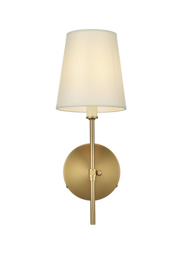 Mel One Light Wall Sconce in Satin Gold and White (173|LD6004W6SG)