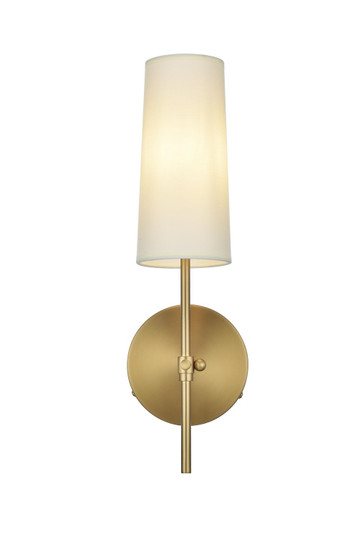 Mel One Light Wall Sconce in Satin Gold and White (173|LD6004W5SG)