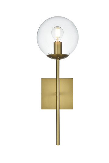 Neri One Light Wall Sconce in Satin Gold and Clear (173|LD2359SG)
