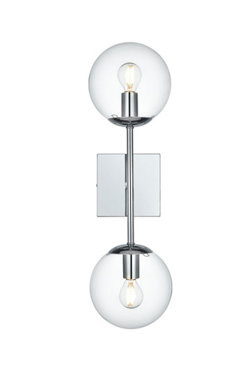 Neri Two Light Wall Sconce in Chrome and Clear (173|LD2357C)