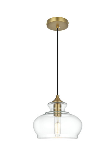 Destry One Light Pendant in Satin Gold and Clear (173|LD2246SG)
