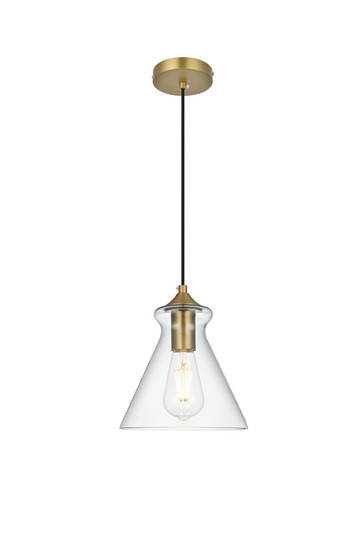 Destry One Light Pendant in Satin Gold and Clear (173|LD2244SG)