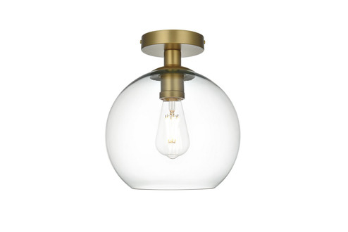Baxter One Light Flush Mount in Satin Gold and Clear (173|LD2210SG)
