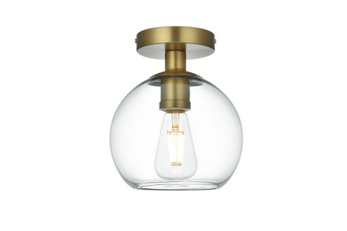 Baxter One Light Flush Mount in Satin Gold and Clear (173|LD2204SG)