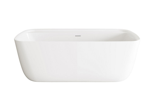 Calum Soaking Bathtub in Glossy White (173|BT10567GWWHT)