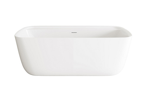 Calum Soaking Bathtub in Glossy White (173|BT10567GWMBK)