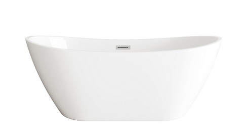 Ines Soaking Bathtub in Glossy White (173|BT10372GWBNK)
